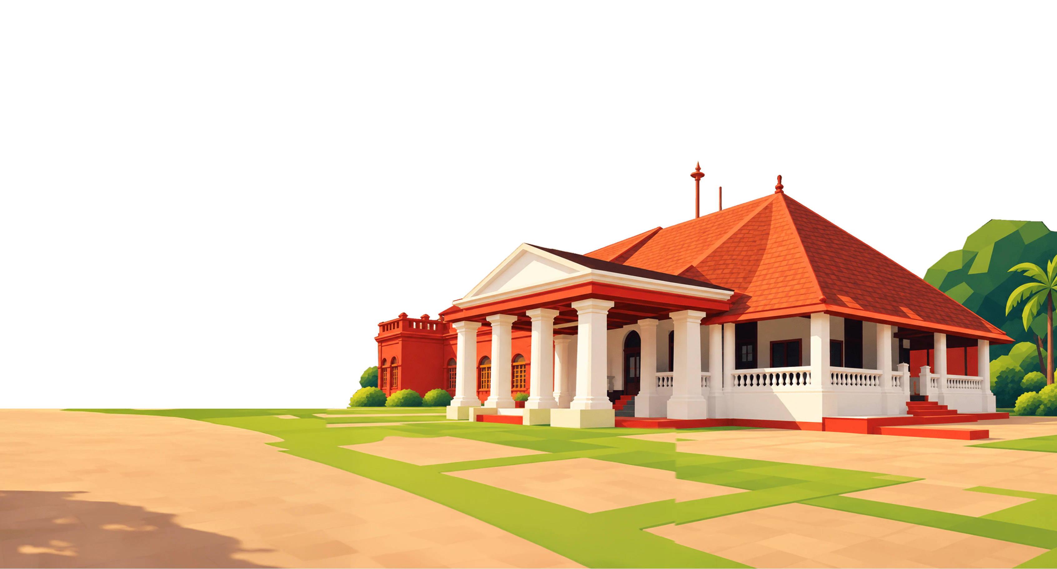 Illustration of Kanakakunnu Palace